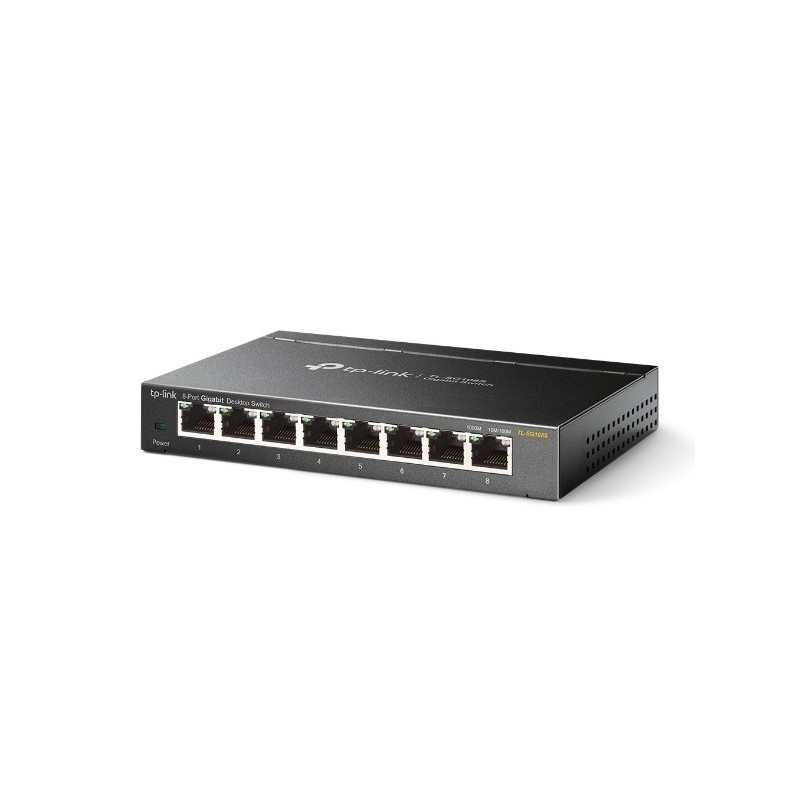 TP-Link TL-SG108S Unmanaged Gigabit Ethernet (10 100 1000) Schwarz
