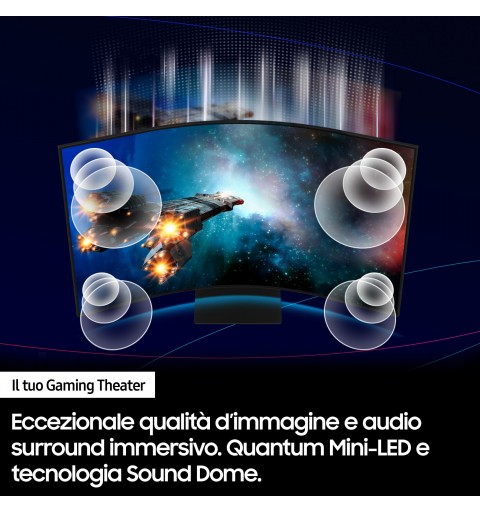Samsung Odyssey ARK computer monitor 139.7 cm (55") 3840 x 2160 pixels 4K Ultra HD Black