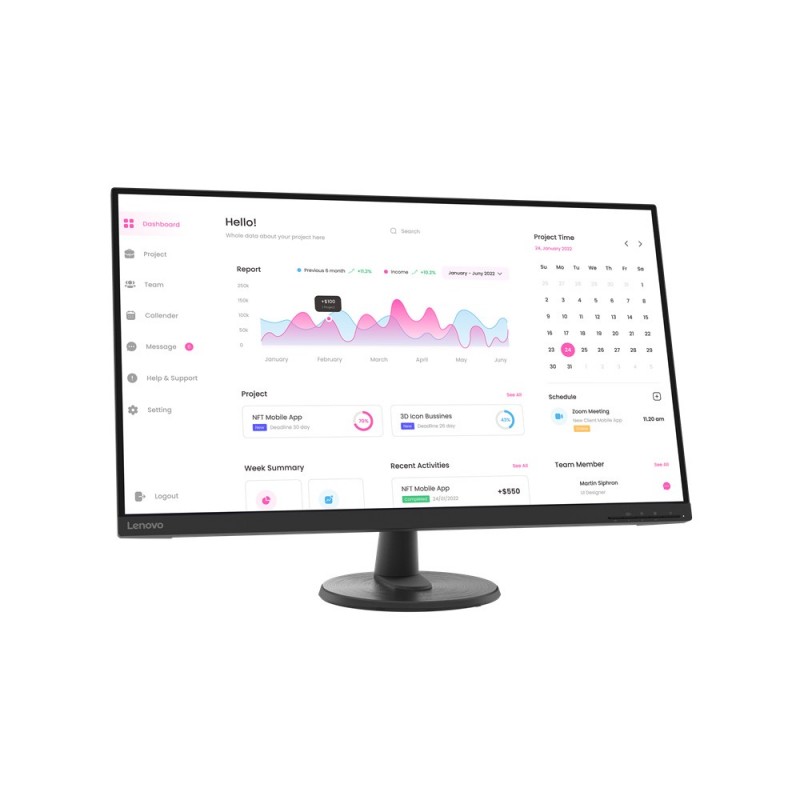 Lenovo D32-40 computer monitor 80 cm (31.5") 1920 x 1080 pixels Full HD LCD Black