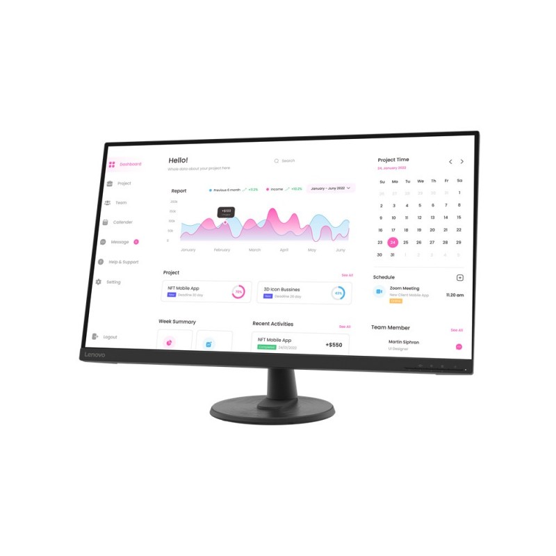 Lenovo D32-40 computer monitor 80 cm (31.5") 1920 x 1080 pixels Full HD LCD Black