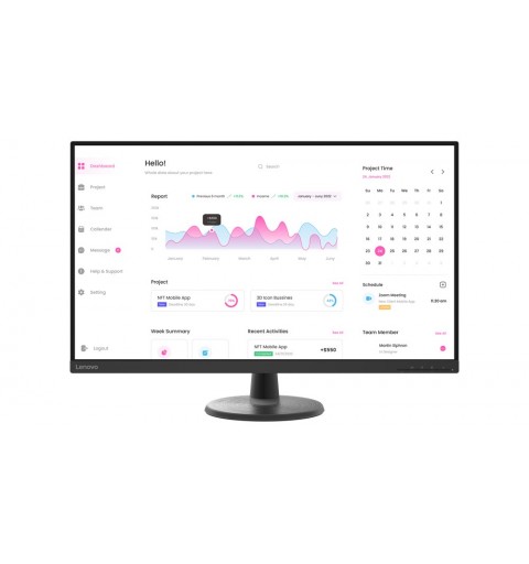 Lenovo D32-40 computer monitor 80 cm (31.5") 1920 x 1080 pixels Full HD LCD Black