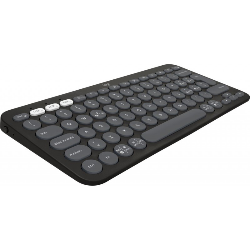 Logitech Pebble Keys 2 K380s Tastatur RF Wireless + Bluetooth QWERTY Italienisch Graphit