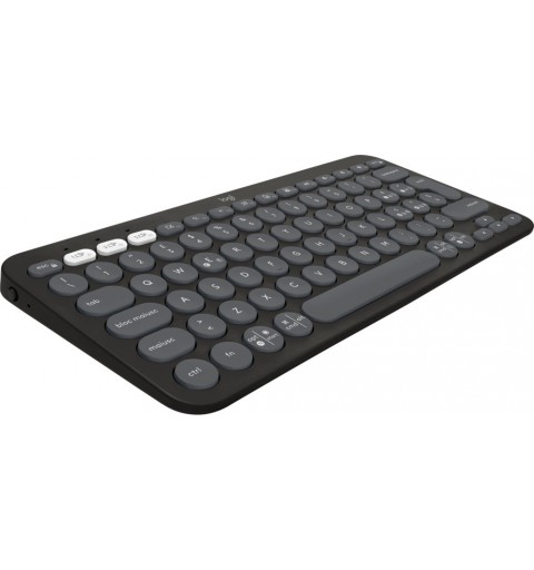 Logitech Pebble Keys 2 K380s clavier RF sans fil + Bluetooth QWERTY Italien Graphite