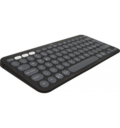 Logitech Pebble Keys 2 K380s Tastatur RF Wireless + Bluetooth QWERTY Italienisch Graphit