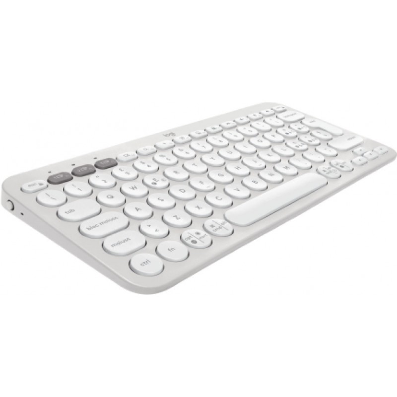 Logitech Pebble Keys 2 K380s Tastatur RF Wireless + Bluetooth QWERTY Italienisch Weiß