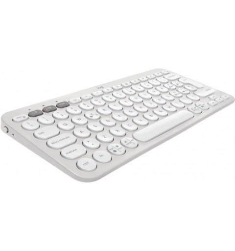 Logitech Pebble Keys 2 K380s teclado RF Wireless + Bluetooth QWERTY Italiano Blanco