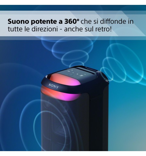 Sony SRS-XV800 - Altoparlante wireless per feste con potente audio a 360° e MEGA BASS - 25 ore di durata della batteria,