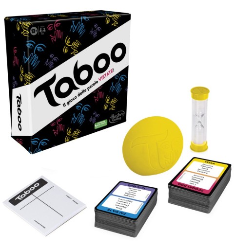 Hasbro Gaming Taboo, gioco da tavolo, giochi con parole da indovinare per adulti e adolescenti dai 13 anni in su, giochi per le