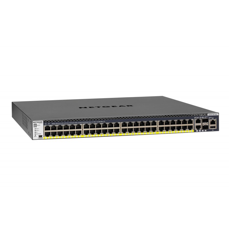 NETGEAR M4300-52G-PoE+ 550W PSU Gestionado L2 L3 L4 Gigabit Ethernet (10 100 1000) Energía sobre Ethernet (PoE) 1U Negro