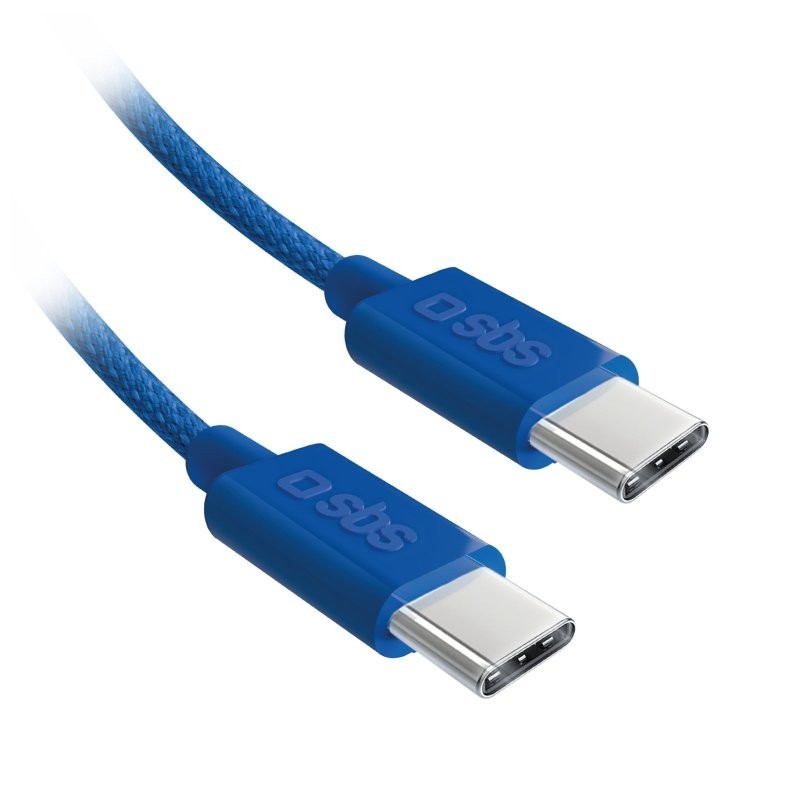 SBS TECABLETISSUETCCB cable USB 1,5 m USB 2.0 USB C Azul