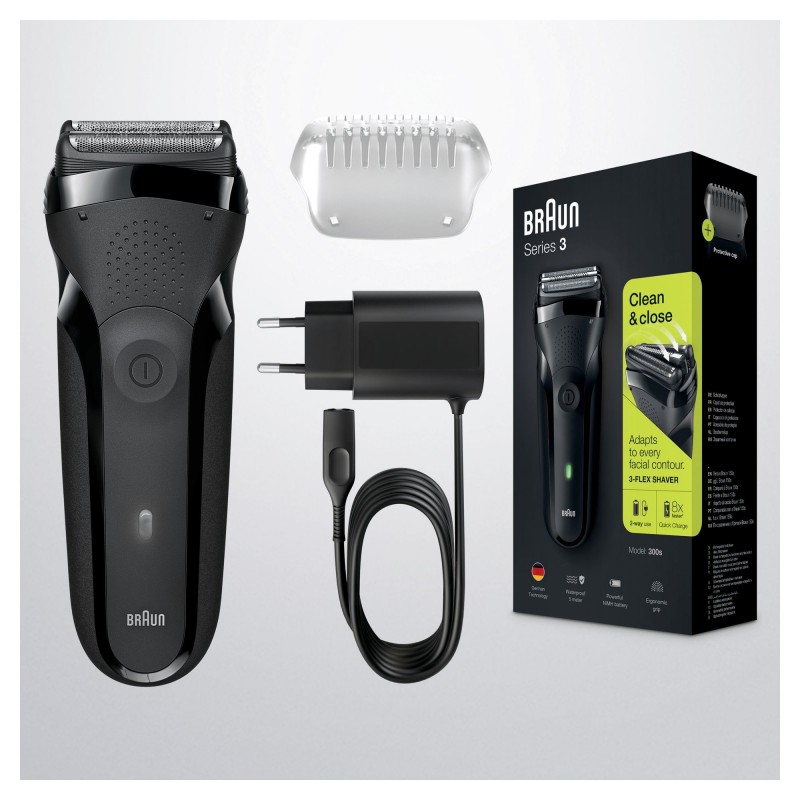 Braun Series 3 Shave&Style 300BT Electric Shaver, Razor for Men, Black