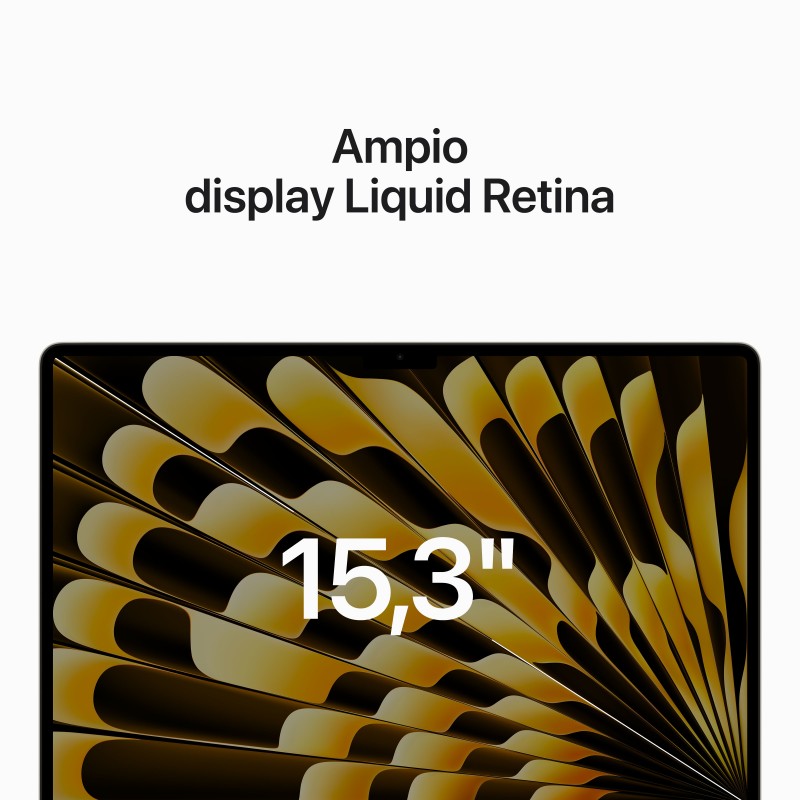 Apple MacBook Air Laptop 38,9 cm (15.3") Apple M M2 8 GB 256 GB SSD Wi-Fi 6 (802.11ax) macOS Ventura Beige
