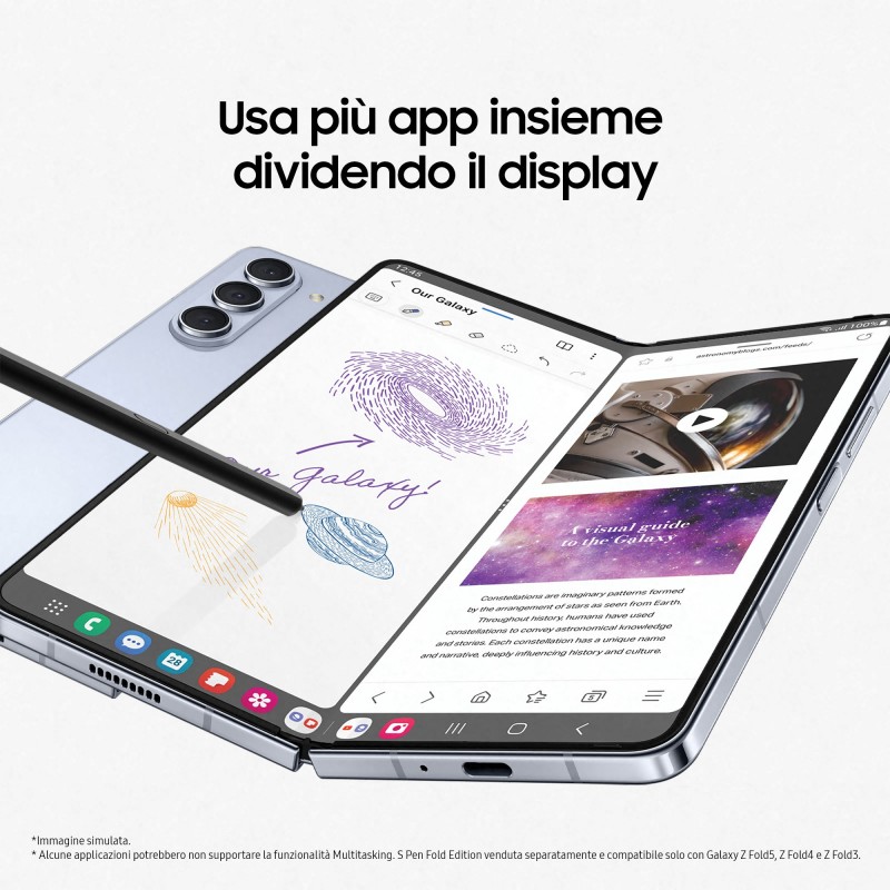 Samsung Galaxy Z Fold5 SM-F946B 19,3 cm (7.6") Double SIM Android 13 5G USB Type-C 12 Go 256 Go 4400 mAh Crème