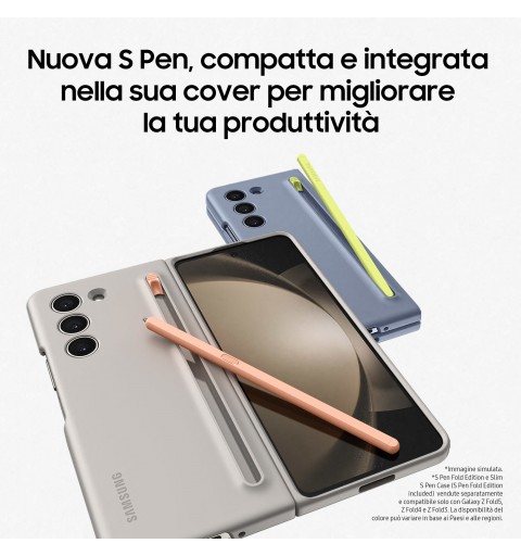 Samsung Galaxy Z Fold5 SM-F946B 19,3 cm (7.6") Double SIM Android 13 5G USB Type-C 12 Go 256 Go 4400 mAh Crème