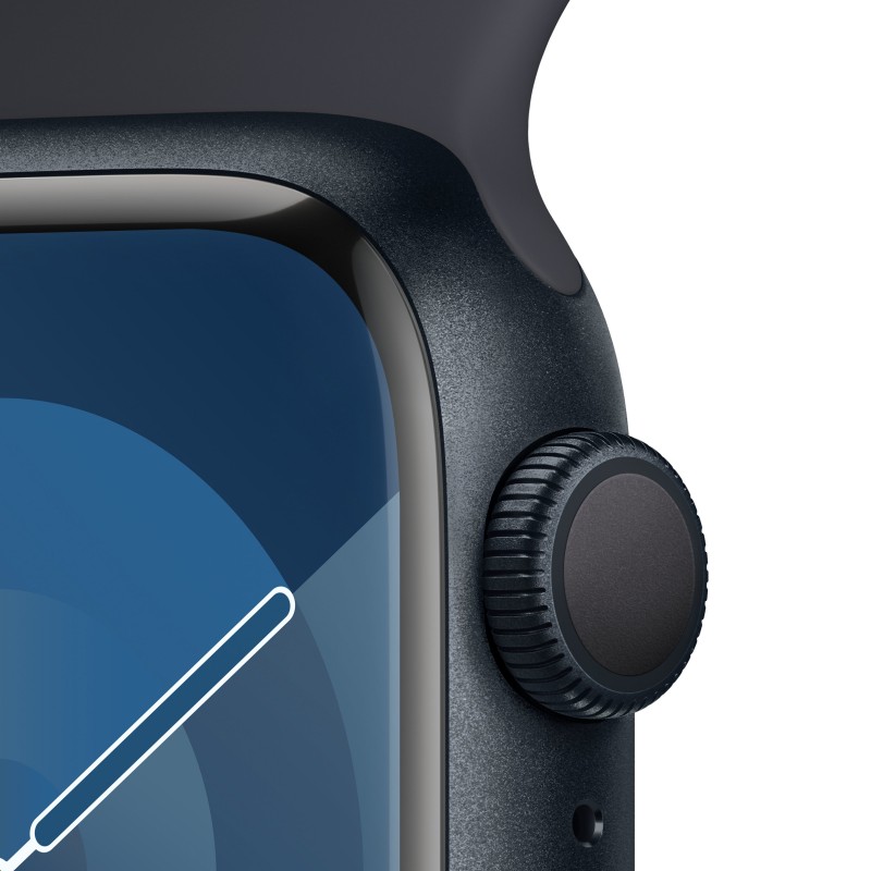 Apple Watch Series 9 41 mm Numérique 352 x 430 pixels Écran tactile Noir Wifi GPS (satellite)