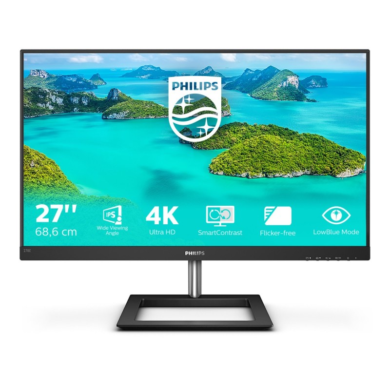 Philips E Line 278E1A 00 Monitor PC 68,6 cm (27") 3840 x 2160 Pixel 4K Ultra HD IPS Nero