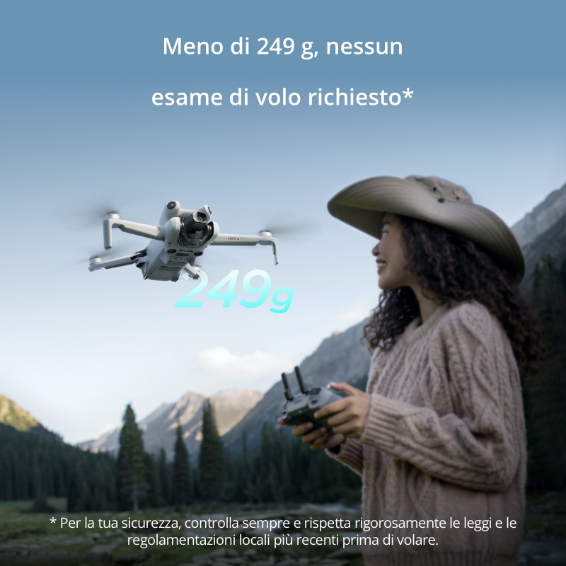 DJI Mini 4 Pro 4 rotori Quadrirotore 48 MP 3840 x 2160 Pixel 2590 mAh Nero, Bianco