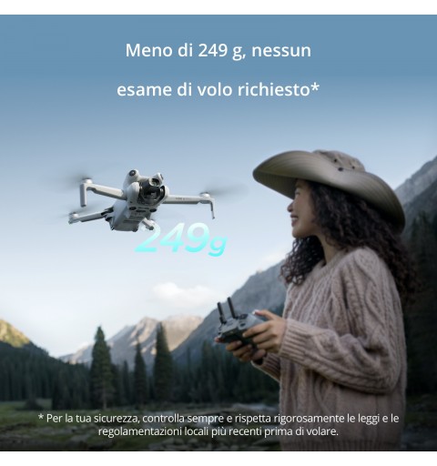 DJI Mini 4 Pro 4 rotori Quadrirotore 48 MP 3840 x 2160 Pixel 2590 mAh Nero, Bianco