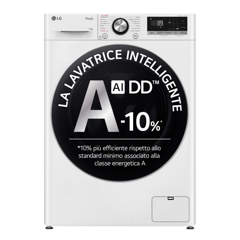 LG F4R7011TSWC lavadora Carga frontal 11 kg 1400 RPM Blanco