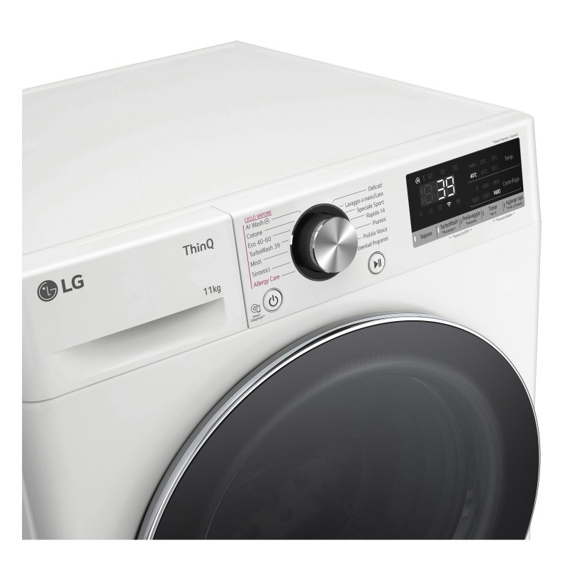 LG F4R7011TSWC machine à laver Charge avant 11 kg 1400 tr min Blanc