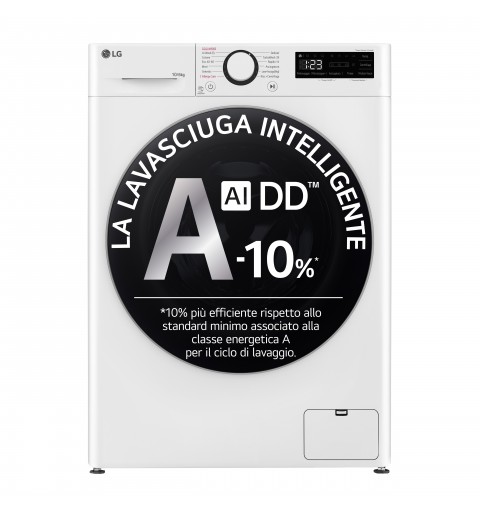 LG D4R5010TSWS lavadora-secadora Independiente Carga frontal Blanco D