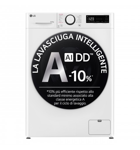 LG D4R5010TSWS Waschtrockner Freistehend Frontlader Weiß D