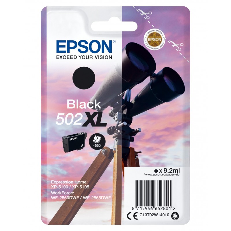 Epson Singlepack Black 502XL Ink