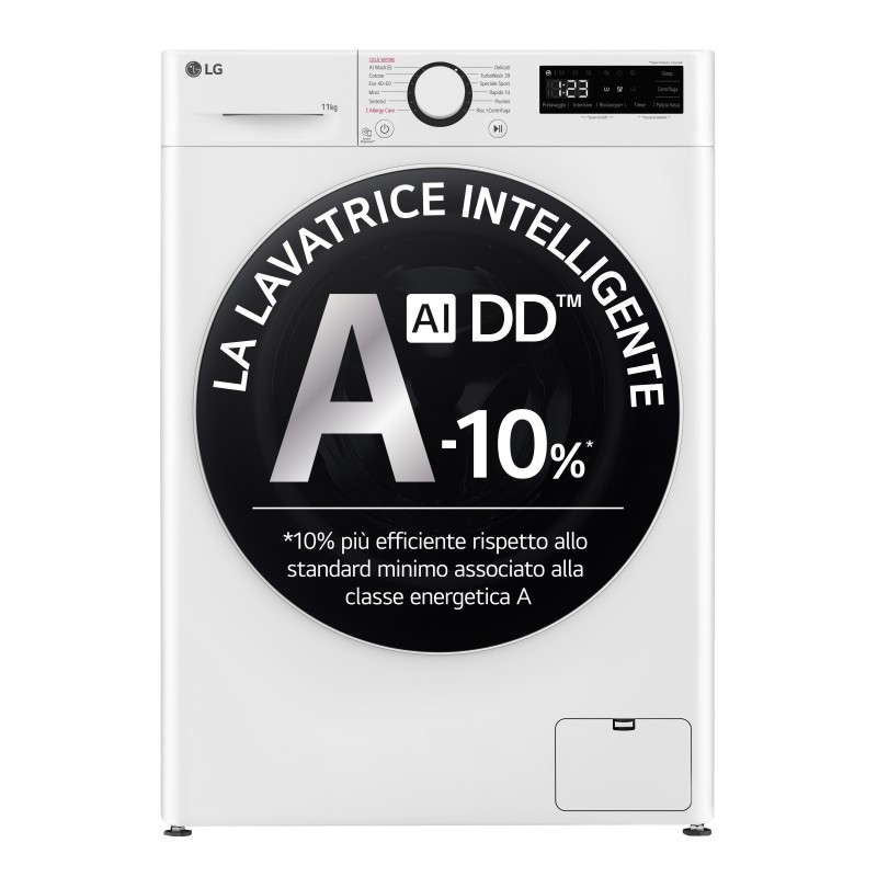LG F4R5011TSWW machine à laver Charge avant 11 kg 1400 tr min Blanc
