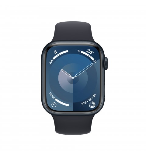 Apple Watch Series 9 GPS Cassa 45mm in Alluminio Mezzanotte con Cinturino Sport Mezzanotte - M L