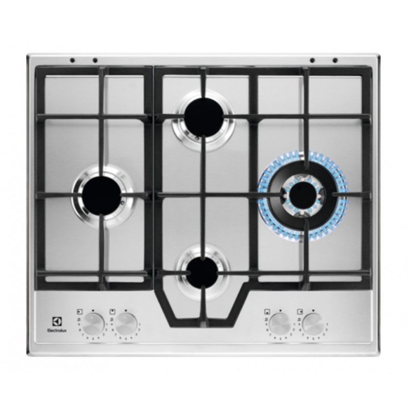 Electrolux KGS64562SX Acier inoxydable Intégré 60 cm Gaz 4 zone(s)