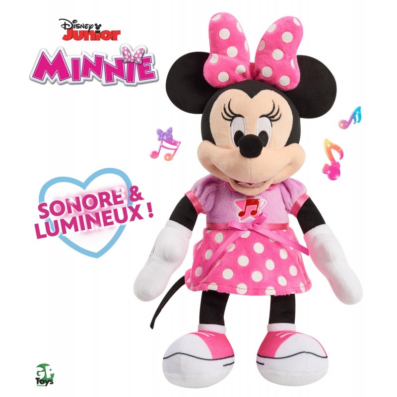 Disney Junior Minnie – Peluche 30 cm – Sonore et Lumineuse Disney Junior Minnie – Peluche 30 cm – Sonore et Lumineuse
