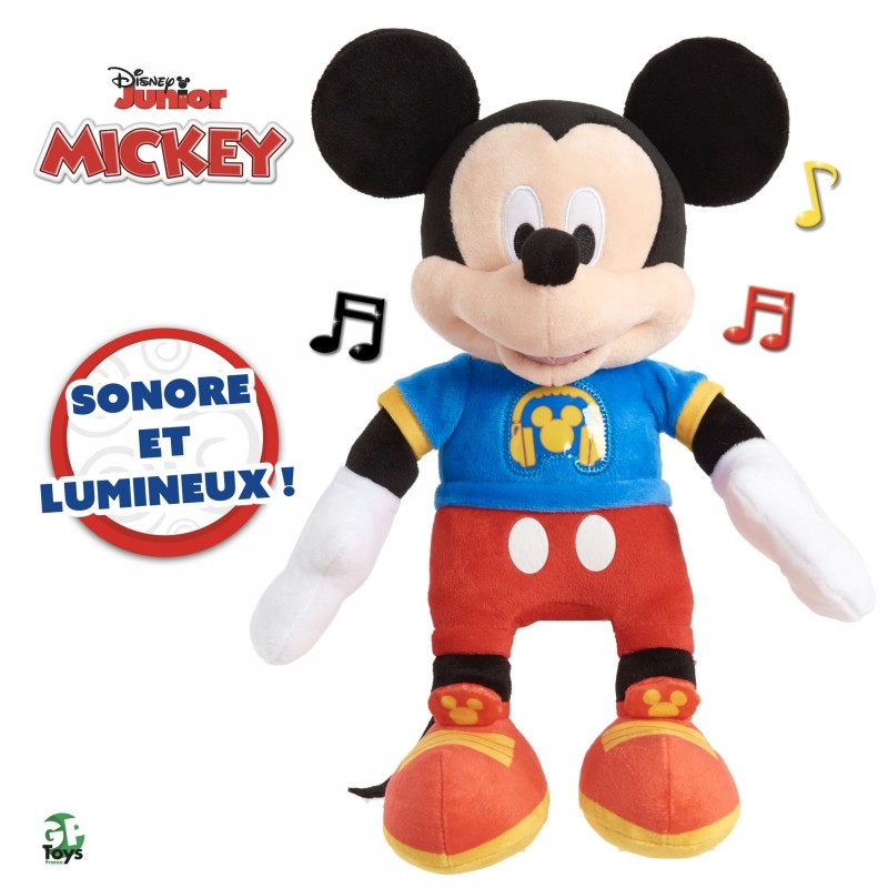 Disney Junior Mickey – Peluche 30 cm – Sonore et Lumineuse