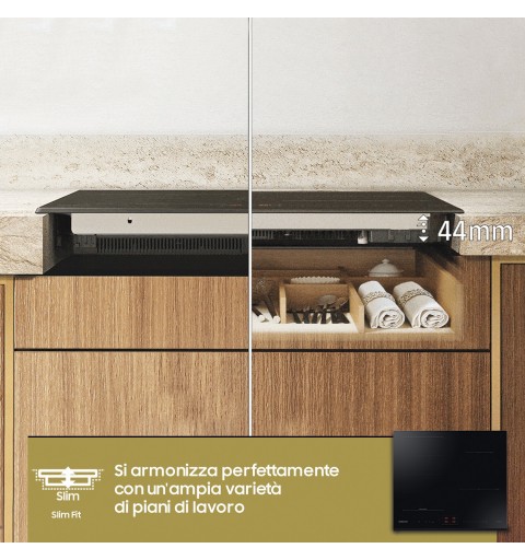 Samsung NZ64B6056GK Piano cottura a induzione 60cm Slim Fit Flex Zone Plus 4 zone cottura Limitatore di potenza WiFi