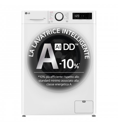 LG F4R3011NSWW machine à laver Charge avant 11 kg 1400 tr min Blanc