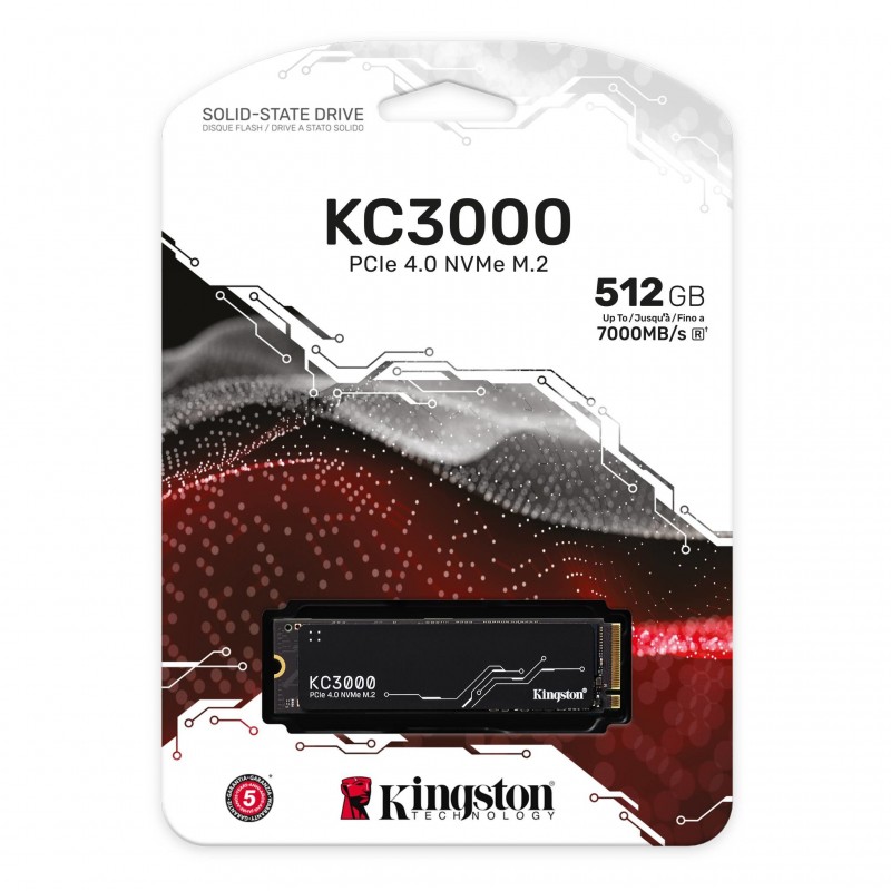 Kingston Technology KC3000 M.2 512 GB PCI Express 4.0 3D TLC NVMe