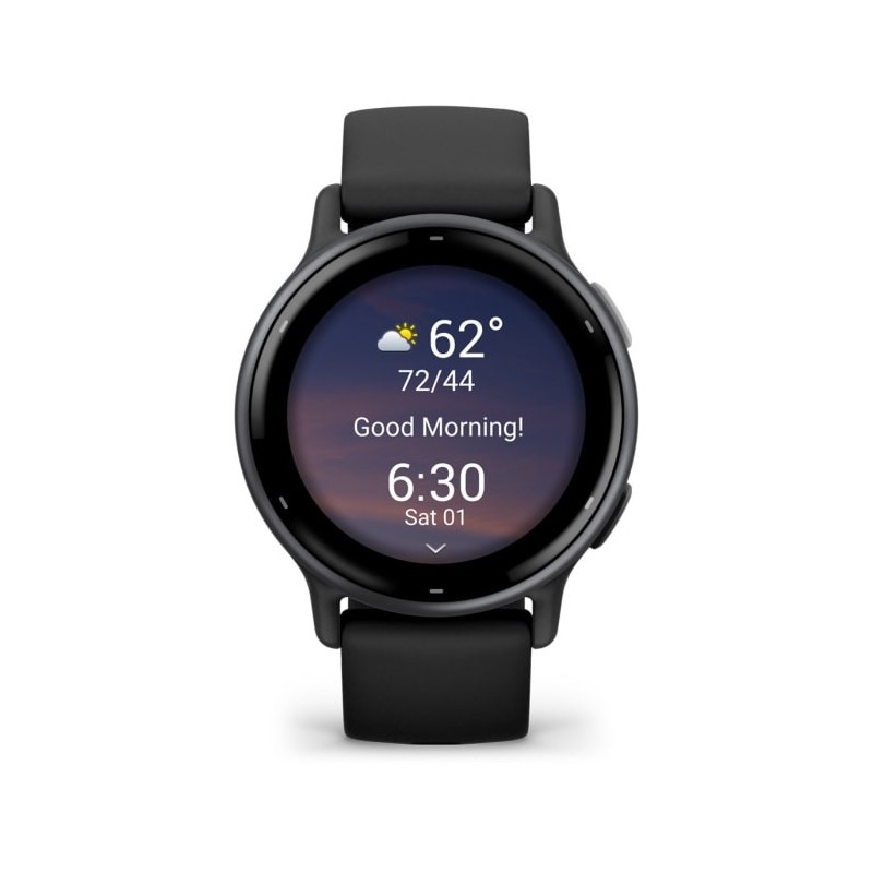 Garmin Vivoactive 5 3,05 cm (1.2") AMOLED Numérique 390 x 390 pixels Écran tactile Noir Wifi GPS (satellite)