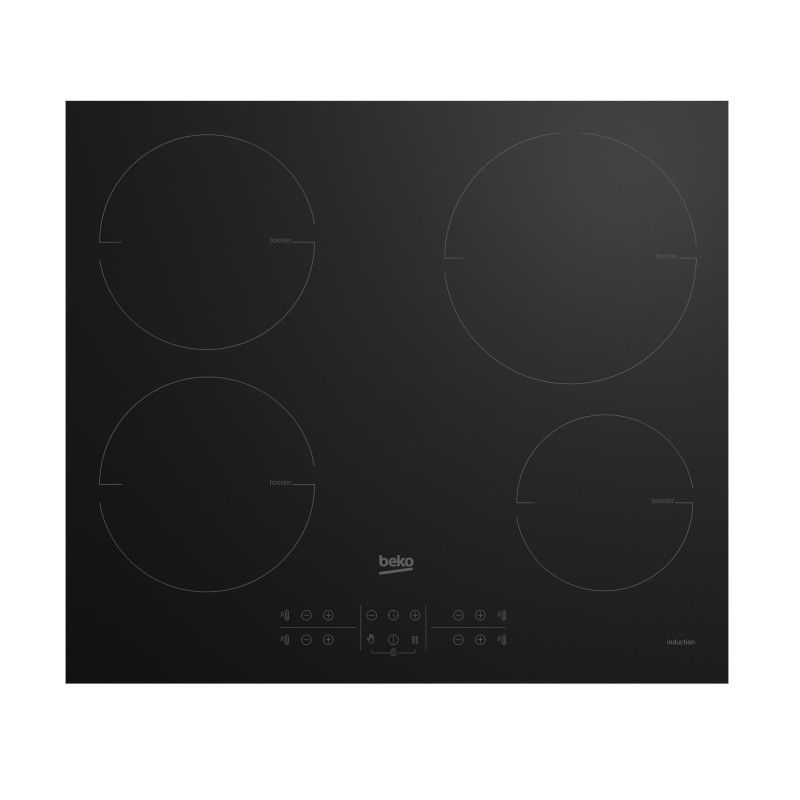 Beko HII64200MT plaque Noir Intégré 60 cm Plaque avec zone à induction 4 zone(s)
