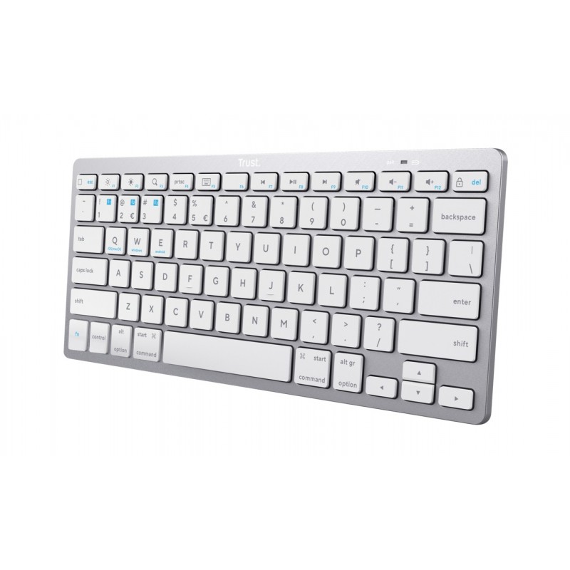 Trust 24652 Tastatur Bluetooth QWERTY Italienisch Silber