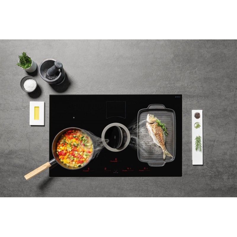 Elica NIKOLATESLA SWITCH BL F 83 Schwarz Integriert 83 cm Zonen-Induktionskochfeld 4 Zone(n)