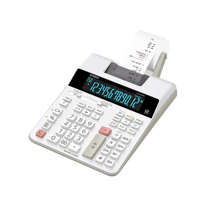 Casio FR-2650RC calculatrice Bureau Calculatrice imprimante Noir, Blanc