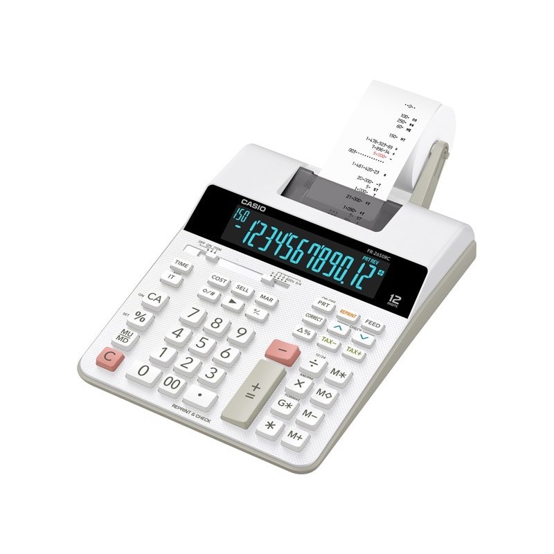 Casio FR-2650RC calculadora Escritorio Calculadora de impresión Negro, Blanco