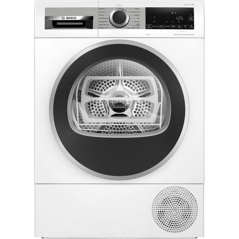 Bosch Serie 6 WQG245D0IT asciugatrice Libera installazione Caricamento frontale 9 kg A+++ Bianco