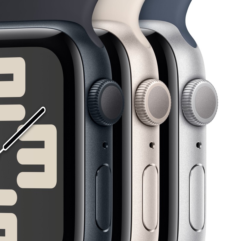 Apple Watch SE GPSCassa 44mm in Alluminio Mezzanotte con Cinturino Sport Mezzanotte - M L