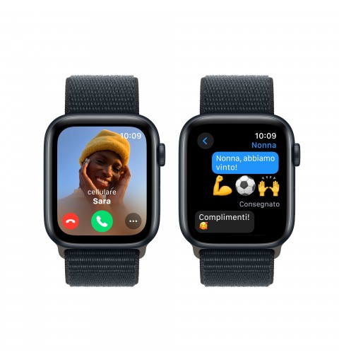 Apple Watch SE OLED 44 mm Numérique 368 x 448 pixels Écran tactile Noir Wifi GPS (satellite)