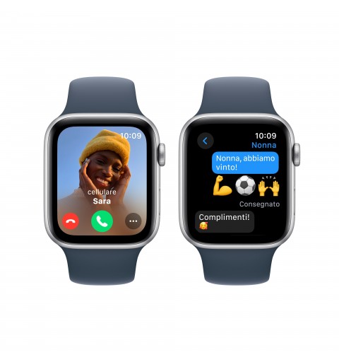 Apple Watch SE OLED 44 mm Numérique 368 x 448 pixels Écran tactile Argent Wifi GPS (satellite)