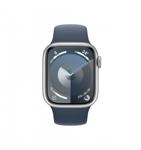 Apple Watch Series 9 41 mm Digital 352 x 430 Pixel Touchscreen Silber WLAN GPS