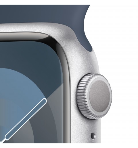 Apple Watch Series 9 41 mm Digital 352 x 430 Pixel Touchscreen Silber WLAN GPS