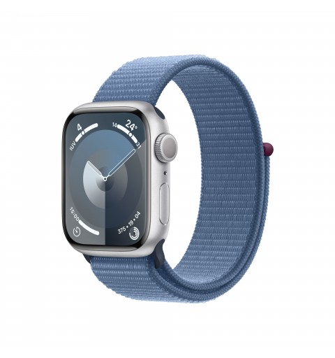 Apple Watch Series 9 41 mm Digital 352 x 430 Pixeles Pantalla táctil Plata Wifi GPS (satélite)