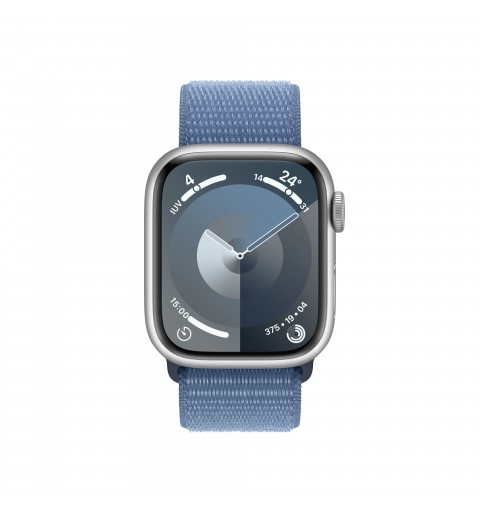Apple Watch Series 9 41 mm Digital 352 x 430 Pixeles Pantalla táctil Plata Wifi GPS (satélite)