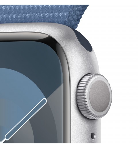 Apple Watch Series 9 41 mm Digital 352 x 430 Pixeles Pantalla táctil Plata Wifi GPS (satélite)